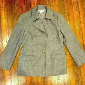 michael kors womens 100% wool blazer made in italy Gray Sz 8